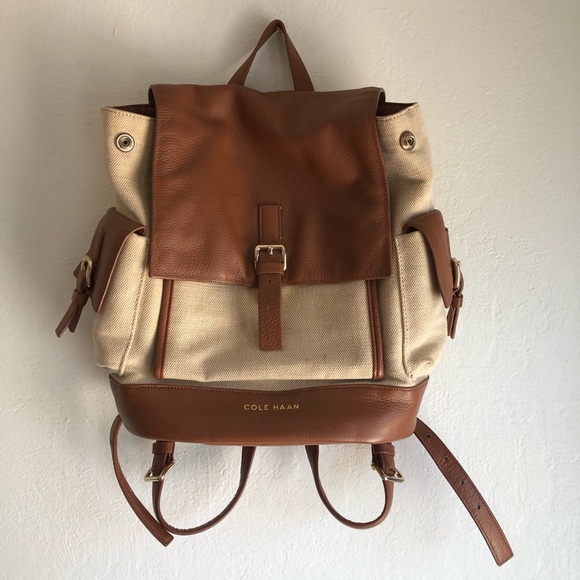Cole Haan Bowdin Backpack in Medium Brown - Picture 1 of 9